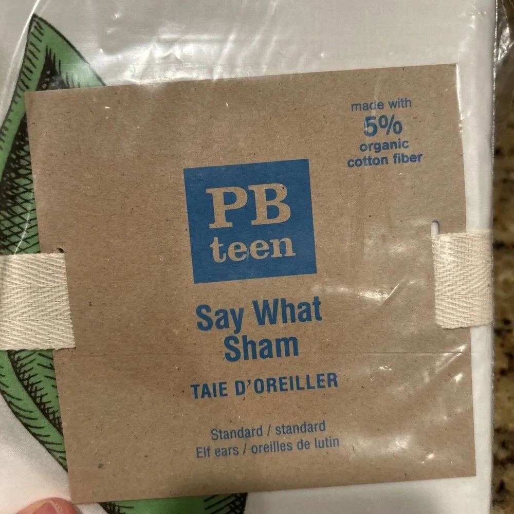 Pottery Barn Teen Say What Sham Elf Ears Standard Sham CHRISTMAS-NEW
